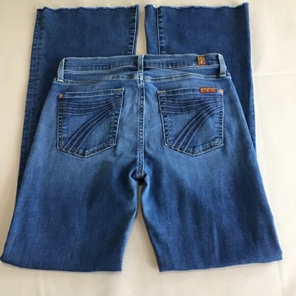 7 For All Mankind Dojo Dark Wash Denim Stretch Jeans - Picture 5 of 15